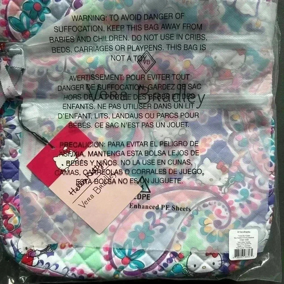 RARE Vera Bradley Hello Kitty® Triple Zip Crossbody Bag NWT - Picture 4 of 5